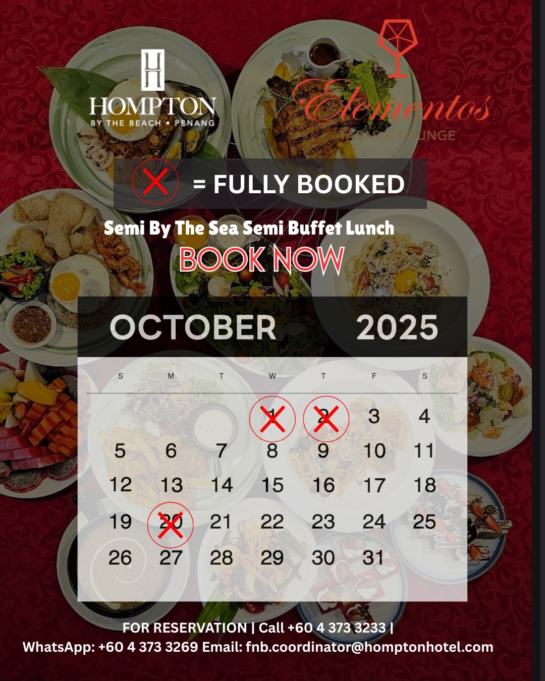 Semi By The Sea Buffet Lunch at Hompton By The Beach Penang