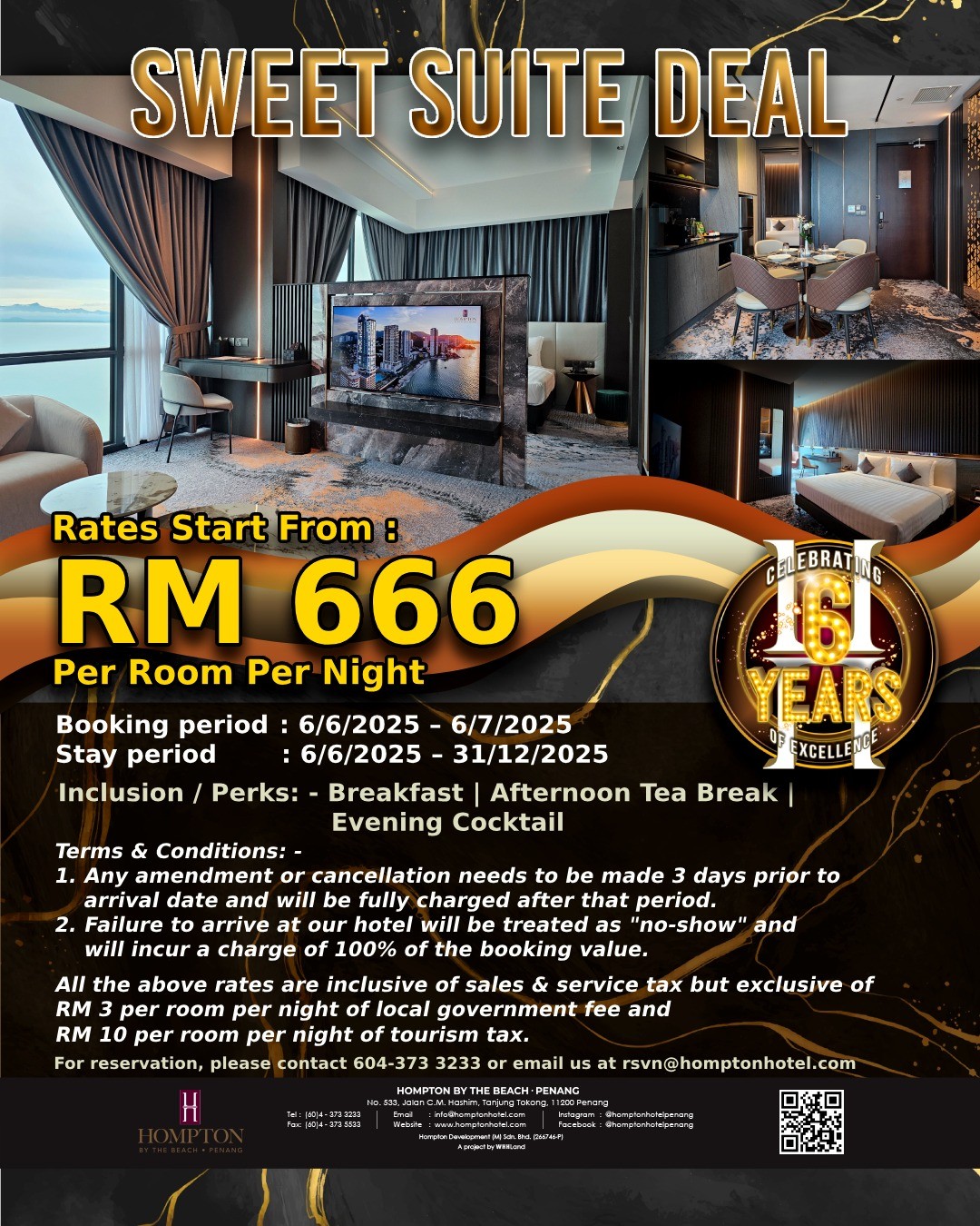 Sweet Suite Deal at Hompton by the Beach Penang