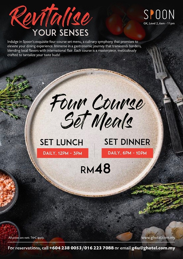 Daily Set Lunch and Dinner by G Hotel Kelawai