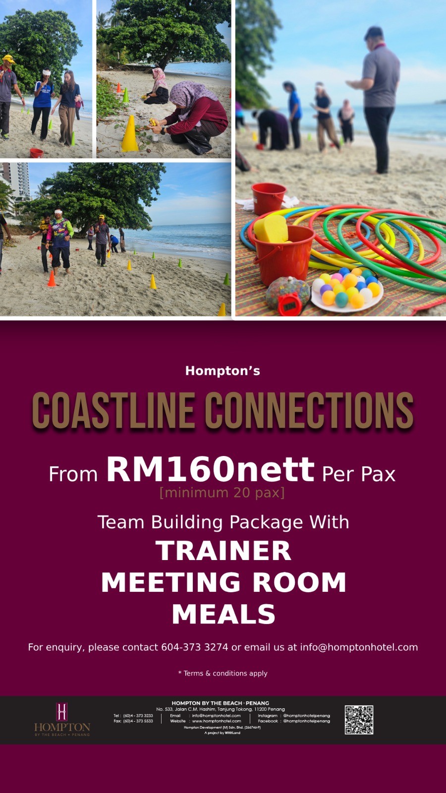 Coastline Connection Team Building By The Sea at Homton by The Beach Penang