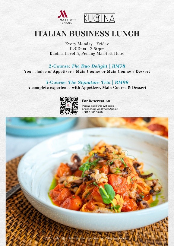 Kucina Business Lunch by Penang Marriott Hotel